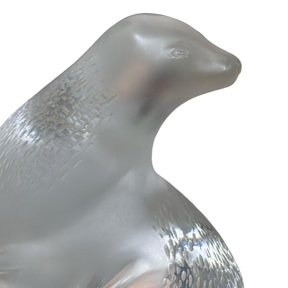 Lalique Crystal Seal Sea Lion Sculpture Signed Frosted Art Glass Original Stickr - Picture 6 of 10